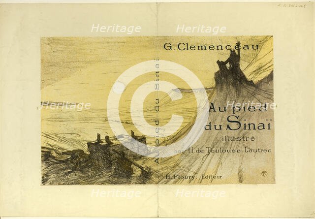 Cover for Au pied du Sinaï, 1897, published 1898. Creator: Henri de Toulouse-Lautrec.