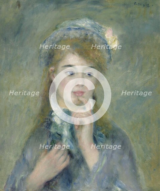 Portrait Of A Young Woman (L'Ingenue), c1874. Creator: Pierre-Auguste Renoir.