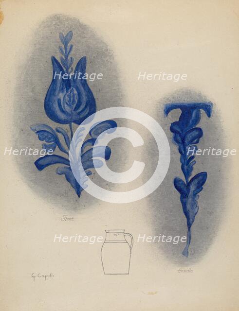 Pitcher, probably 1937/1938. Creator: Giacinto Capelli.