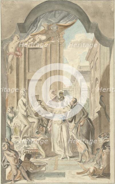 Pallas Athens in the Prometheus studio, 1752-1819. Creator: Juriaan Andriessen.