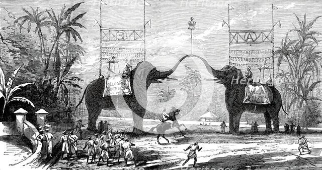 Arch at Colombo, Ceylon, on the occasion of the Royal Visit, from a sketch by one..., 1876. Creator: Unknown.