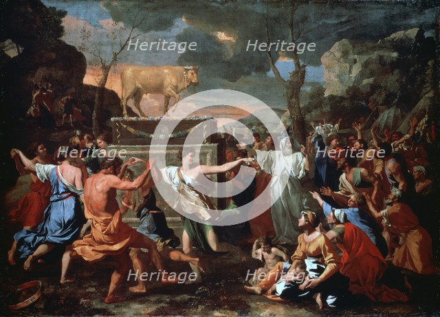 'The Adoration of the Golden Calf', c1635. Artist: Nicolas Poussin