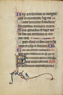 Initial S: A Nimbed Woman Leading a Boy by the Hand; Ruskin Hours, about 1300. Creator: Unknown.