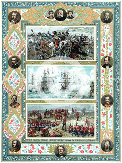 Scenes from British military engagements, c1887. Artist: Unknown