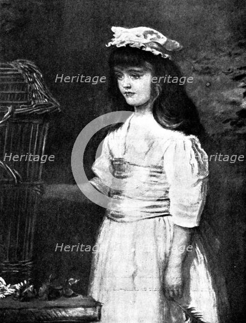 Pictures from the New Gallery: The Empty Cage - Sir John Millais, Bart., R.A., 1895. Creator: George Meisenbach.