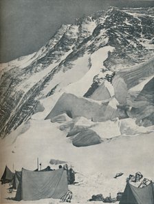 'Winning Towards The Goal: A Camp in the Snows of Everest', c1935. Artist: Mount Everest Committee.