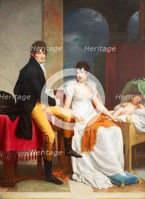 Moritz Christian Reichsgraf von Fries with his wife Maria Theresa Josepha..., 1805. Creator: Francois Pascal Simon Gerard.