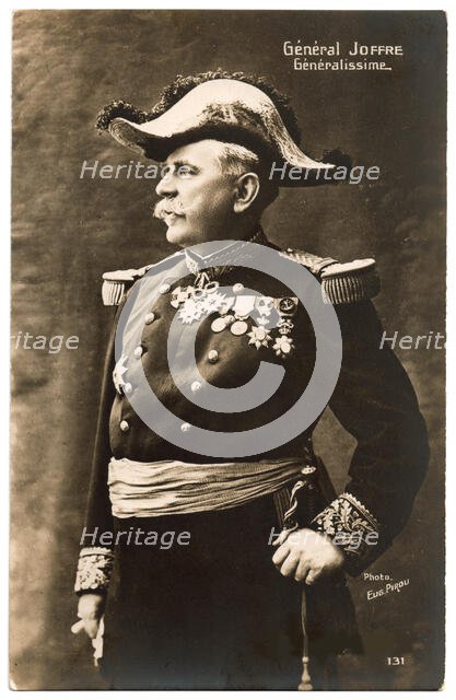Portrait of Joseph Joffre (1852-1931). Creator: Pirou, Eugène (1841-1909).