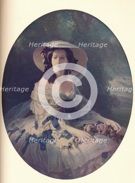 The Empress Eugenie, 1857. Eugenie de Montijo (1826-1920) was the last Empress consort of France as Artist: Franz Xaver Winterhalter