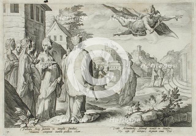 Mercury Enamored of Herse, Daughter of Cecrops, published 1590. Creator: Hendrik Goltzius.