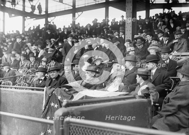 Baseball - Professional; President Wilson; Eleanor Wilson; Grayson, 1913. Creator: Harris & Ewing.