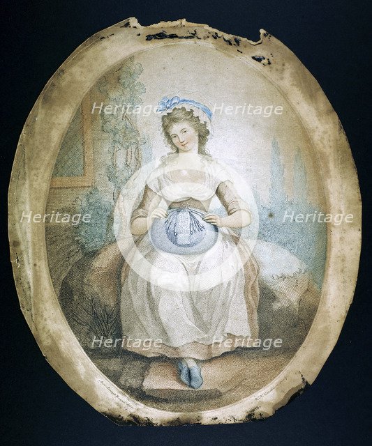 Pillow lace maker, late 18th-early 19th century. Artist: WN Gardner