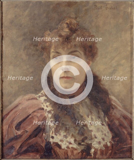 Portrait of Daniel Lesueur (known as Jeanne Loiseau, 1860-1921), woman of letters, c1895. Creator: Paul Chabas.