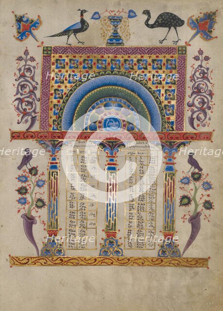 Canon Table Page; Zeyt'un Gospels, 1256. Creator: T'oros Roslin.