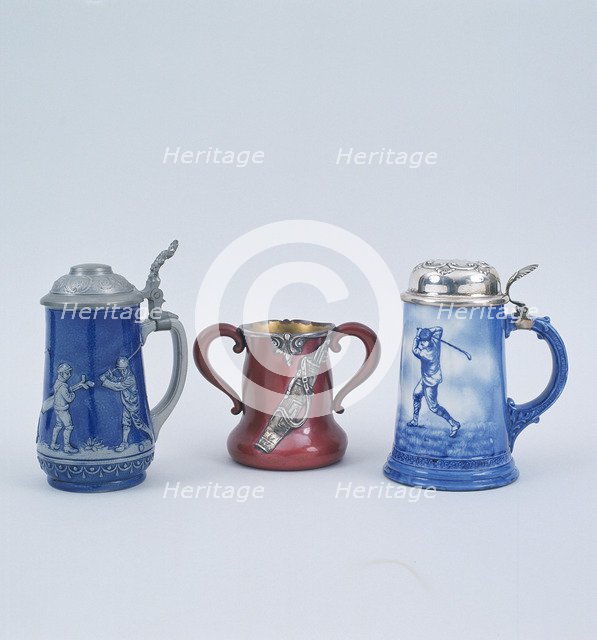 Stein beer mugs, American, c1900-1910. Artist: Unknown
