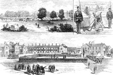 Presentation of Colours to 3rd Battalion Royal Scots Regiment by the Marchioness of Lothian, 1883. Creator: Unknown.