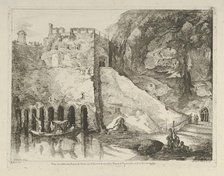 Vue des debris des bains de Neron from Differentes vues dessiné d'après nature... ..., 18th century. Creator:  Adélaide Allou.