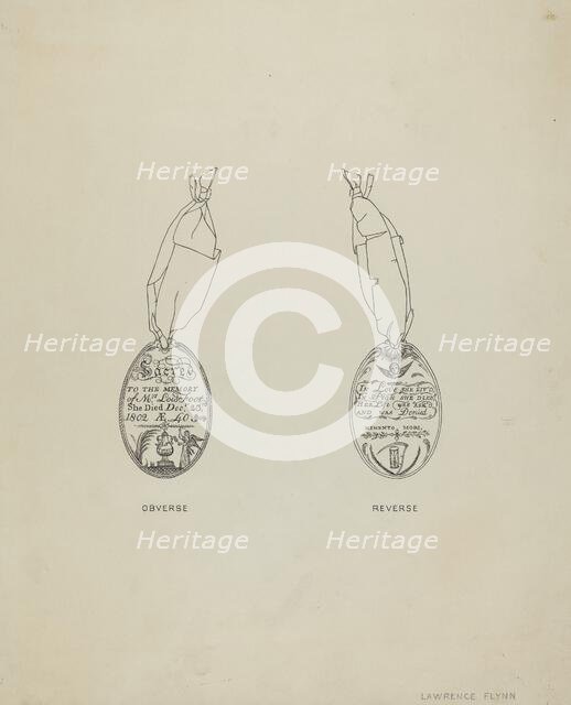 Silver Momento, c. 1940. Creator: Lawrence Flynn.