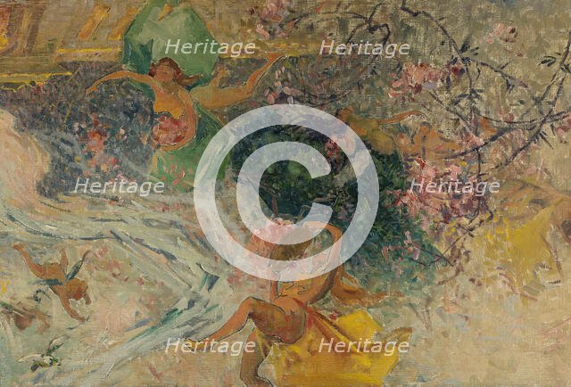 Esquisse pour la mairie d'Aubervilliers : Allégorie (plafond de la salle des fêtes), 1906. Creator: Henri Gaston Darien.