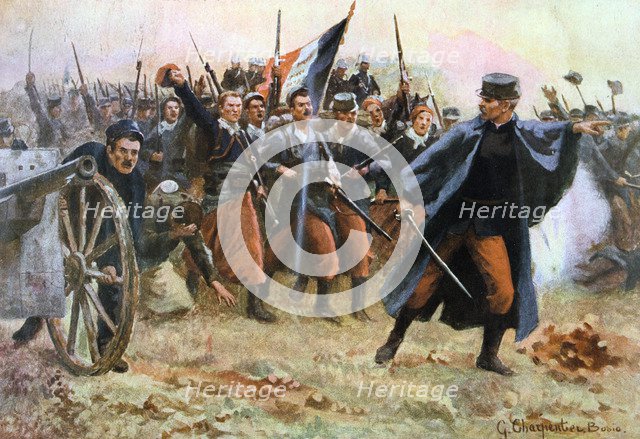 'Those of 1914: Facing the Barbarians', France, 1914.  Artist: Gaston Charpentier-Bosio