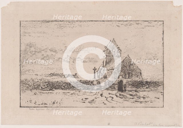 The Jobourg Church, 1887. Creator: Felix Hilaire Buhot.