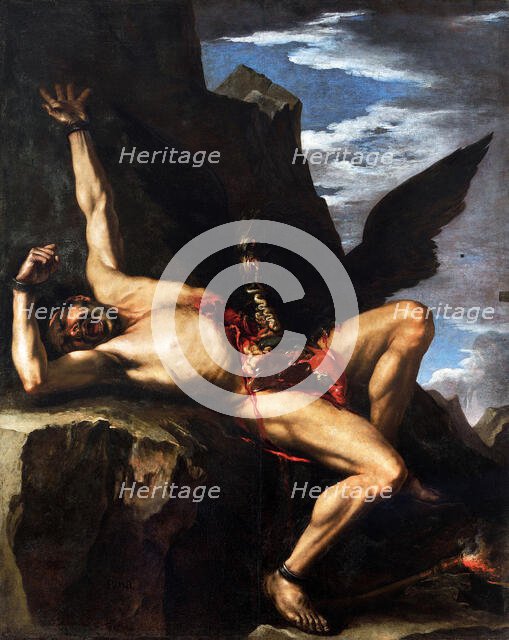The Torture of Prometheus, c. 1647-1648. Creator: Rosa, Salvatore (1615-1673).