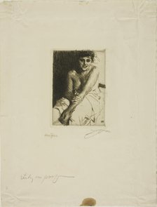 Sitting Model, 1892. Creator: Anders Leonard Zorn.