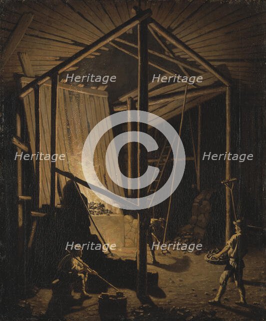 Copper Foundry at the Falun Mine, c18th century. Creator: Per Hillestrom.