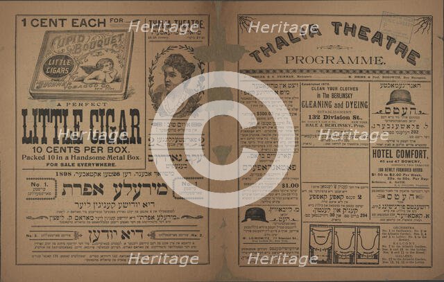 Thalia Theatre programme, c1898. Creator: Thalia Theatre.