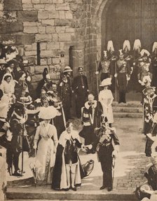 The investiture of the Prince of Wales at Caernarvon Castle, 13 July 1911 (1935). Artist: Unknown.