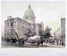 St Paul's Cathedral, London, c1855. Artist: Jules Louis Arnout