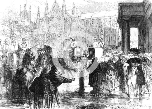The Westminster Election Petition:...the judge and sheriffs at the Westminster Sessions-House, 1869. Creator: Unknown.