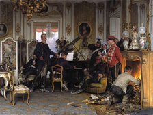 In the Troops' Quarters outside Paris, 1894. Artist: Werner, Anton von (1843-1915)