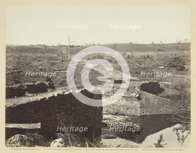 Ruins of Stone Bridge, Bull Run, March 1862. Creators: Barnard & Gibson, George N. Barnard, James F. Gibson.