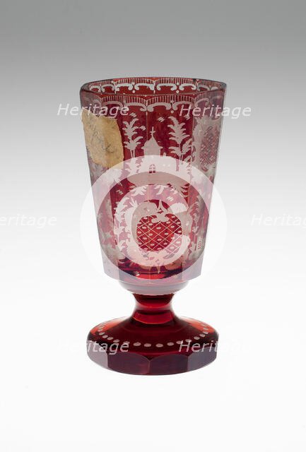 Wine Glass, Bohemia, c. 1850/80. Creator: Bohemia Glass.