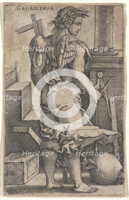 Geometry, from the episode "The Seven Liberal Arts", 1530-1540. Creator: Beham, Hans Sebald (1500-1550).