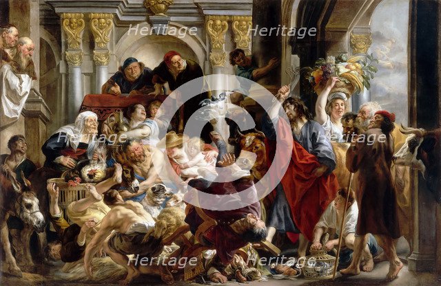 Christ Driving the Money Changers from the Temple. Artist: Jordaens, Jacob (1593-1678)