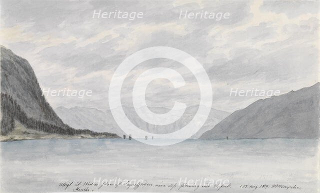 The Sognefjord Meets the Sea, 1819. Creator: Wilhelm Maximilian Carpelan.