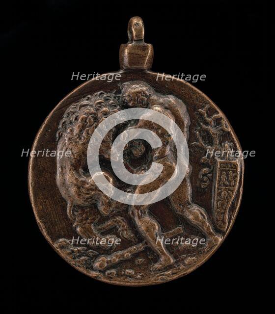 Hercules and the Nemean Lion [reverse], c. 1520. Creator: Unknown.