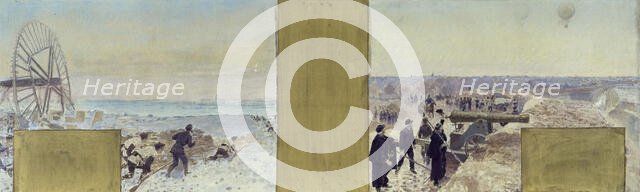 Esquisse pour le cabinet du préfet de l'Hôtel de Ville de Paris : Marins en expédition..., 1889. Creator: Adolphe Gustave Binet.