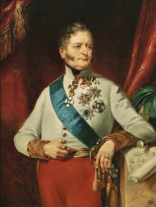 Portrait of Theodor, Count of Baillet von Latour (1780-1848), 1847. Creator: Neugebauer, Josef (1810-1895).