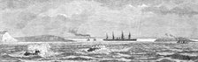 The White Star steam-ship Britannic aground off Kenmore, coast of Wexford, 1881. Creator: Unknown.