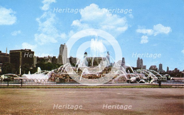 Buckingham Memorial Fountain, Chicago, Illinois, USA, 1951. Artist: Unknown