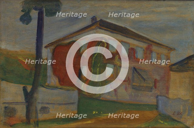 House with Red Virginia Creeper, probably between 1898 and 1899. Creator: Edvard Munch.