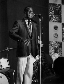 Louis Armstrong on stage, Hammersmith Odeon, London, 1968.  Creator: Brian Foskett.
