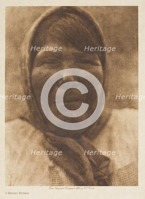 A Washo Woman, 1924. Creator: Edward Sheriff Curtis.