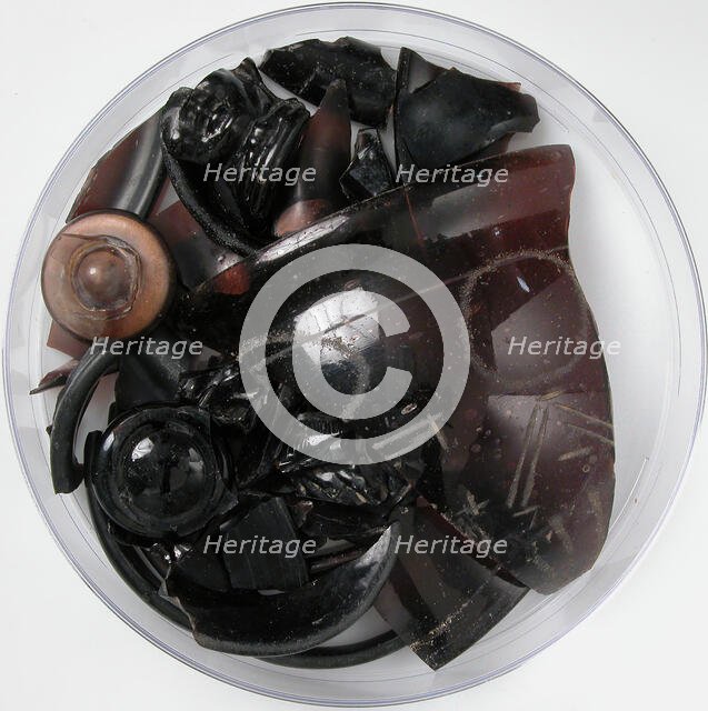 Glass Fragments, Coptic, 4th-7th century. Creator: Unknown.