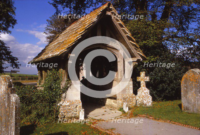 Lychgate of Winfrith Newburgh Church, Dorset, 20th century. Artist: CM Dixon.