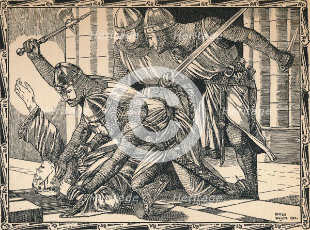 The Murder of Thomas A Becket, 1902. Artist: Patten Wilson