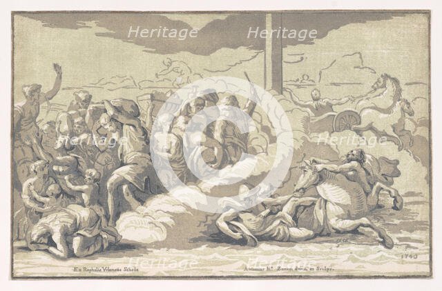 The Israelites crossing the Red Sea, ca. 1740. Creator: Anton Maria Zanetti.